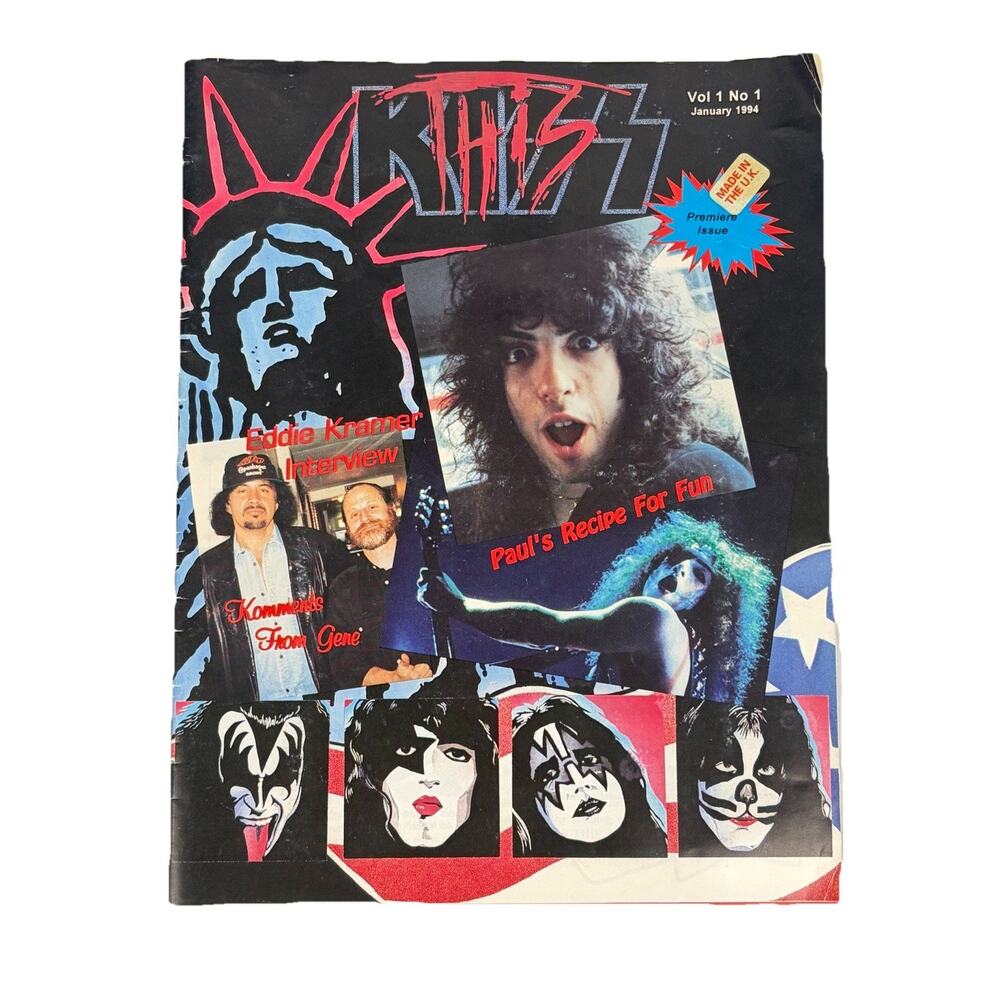 KISS 1994 Fanzine Magazine KISS THIS Vol No 1 Premier Issue Photos Fan Art RARE